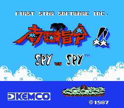 Nangoku Shirei Spy vs. Spy title screen for Famicom
